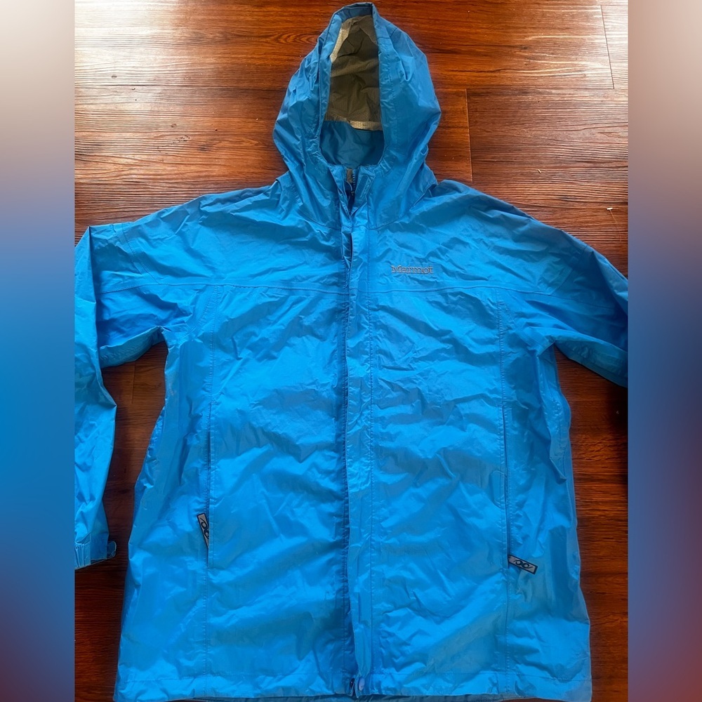 Marmot Men's Vibrant Blue Raincoat size L - Picture 4 of 17